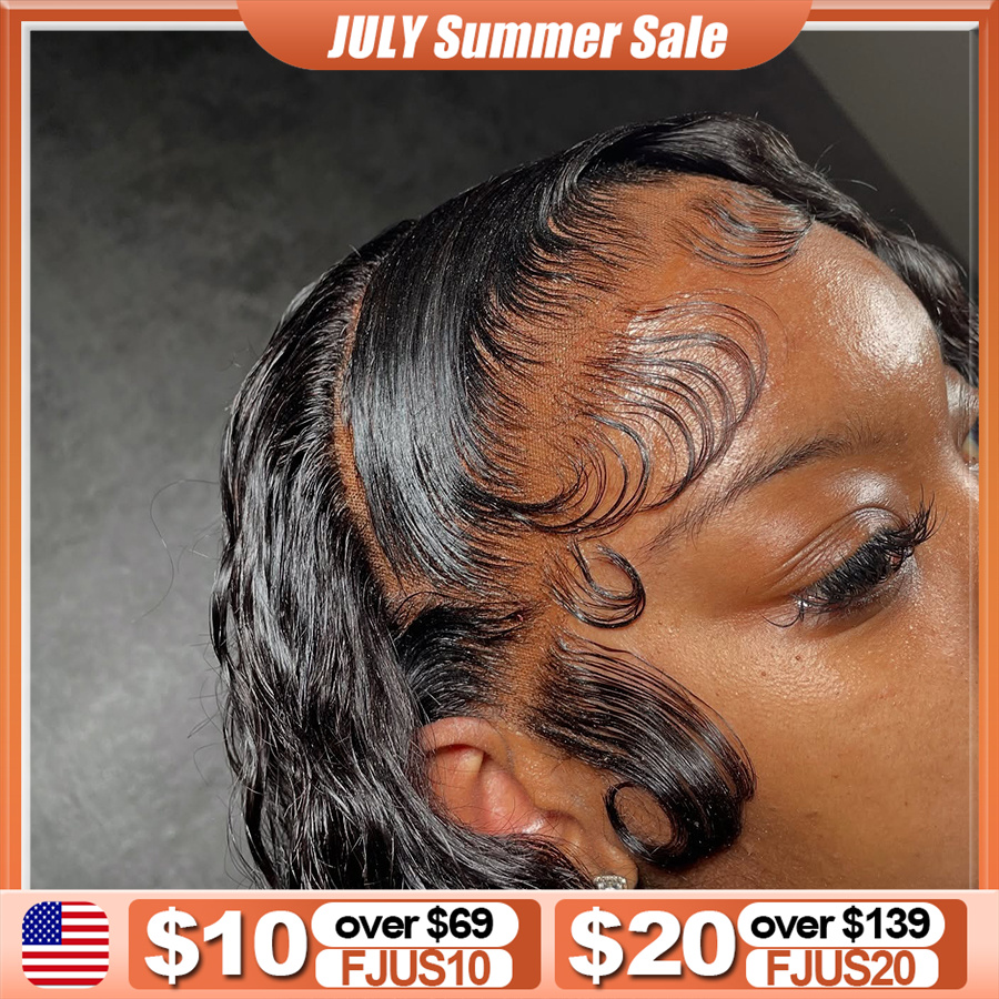 Hd Lace Frontal Wig Human Hair Pre Plucked - 250% 13X4 HD Transparent Lace Full