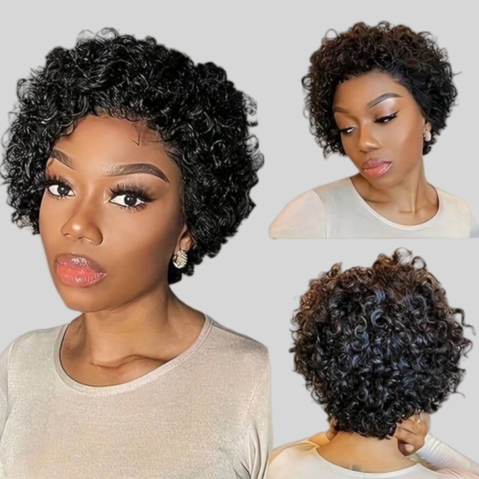 Short Pixie Cut Wig Human Hair Cheap - Curly Pixie Cut Wig Lace Human