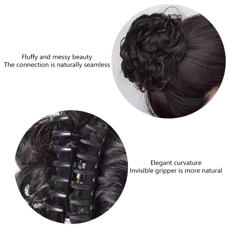 Claw Clip Messy Bun Hair Piece - /Vly/Chignon Messy Bun Claw Clip In