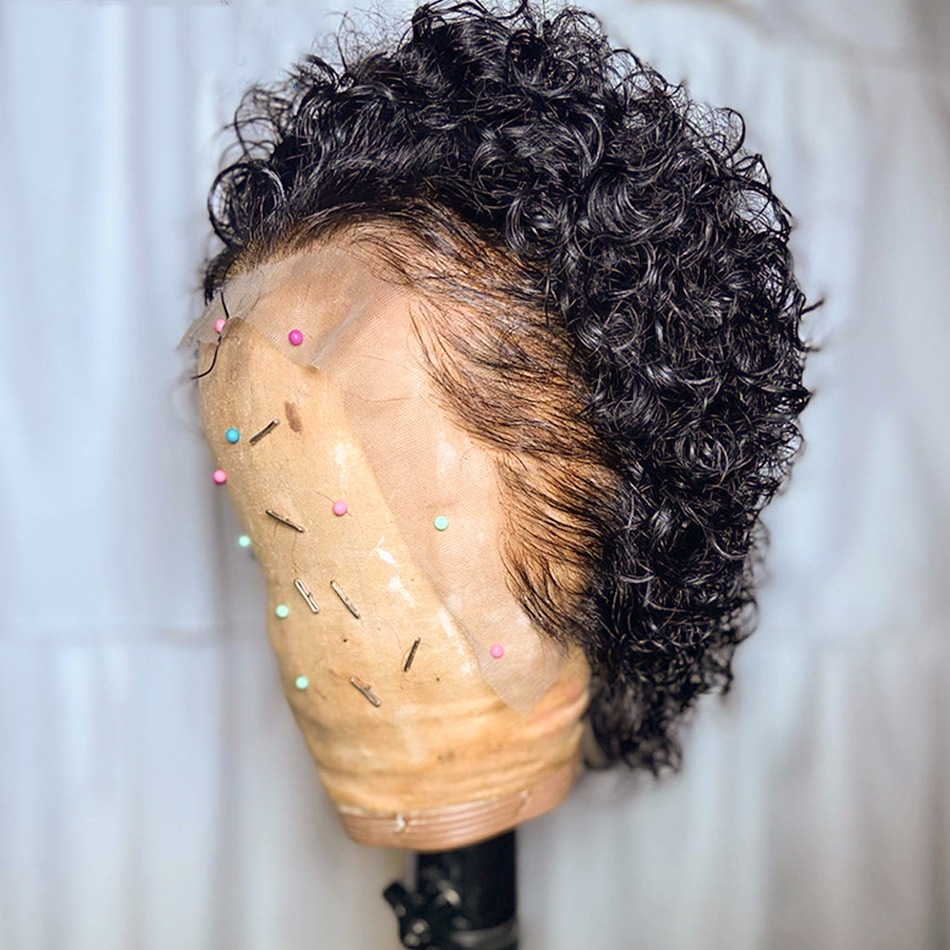 Curly Pixie Cut Wig Lace Human - đánh giá và giá Short Pixie Cut Wig Human Hair Cheap