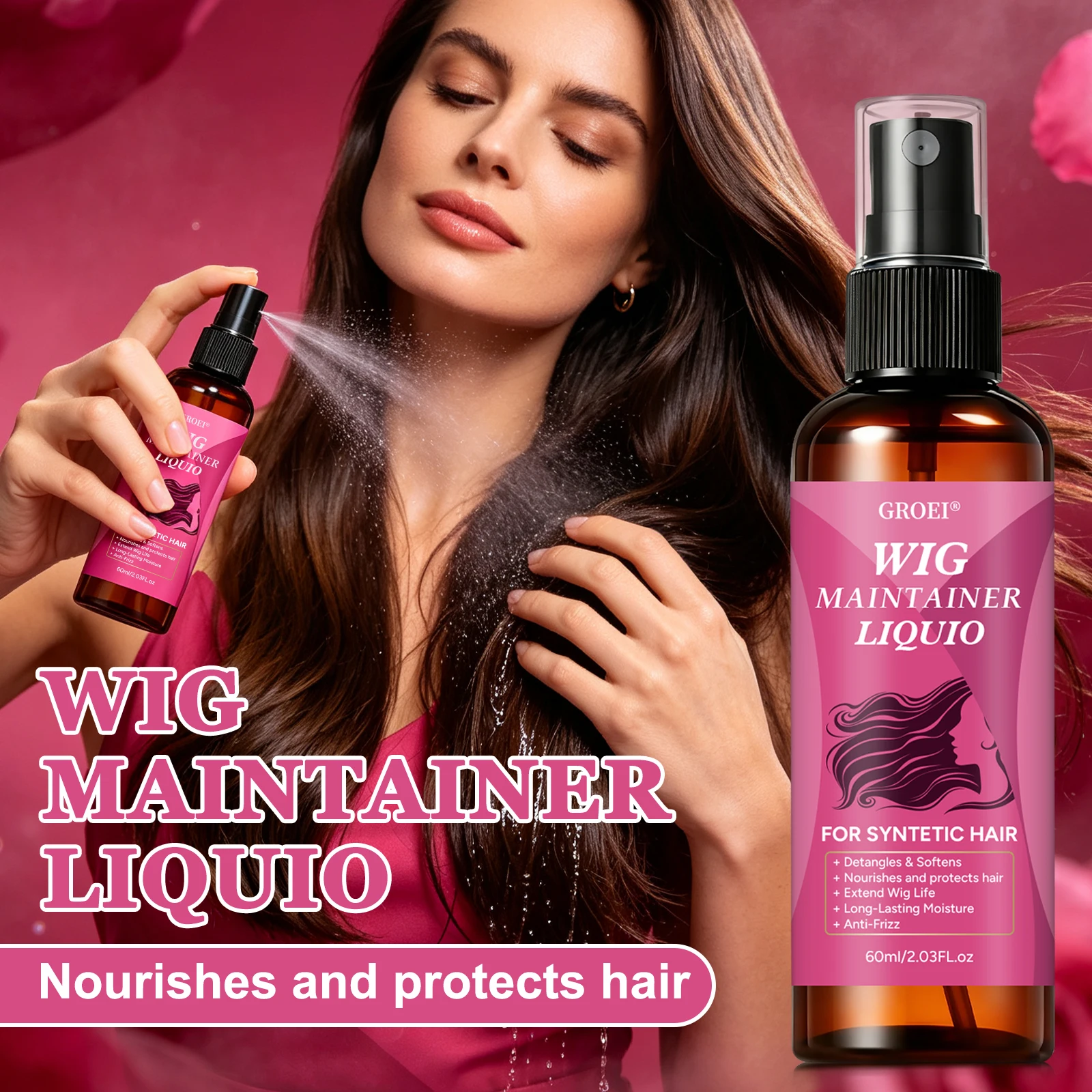 GROEI Anti‑Frizz Wig Maintaine - đánh giá và giá Synthetic Wigs