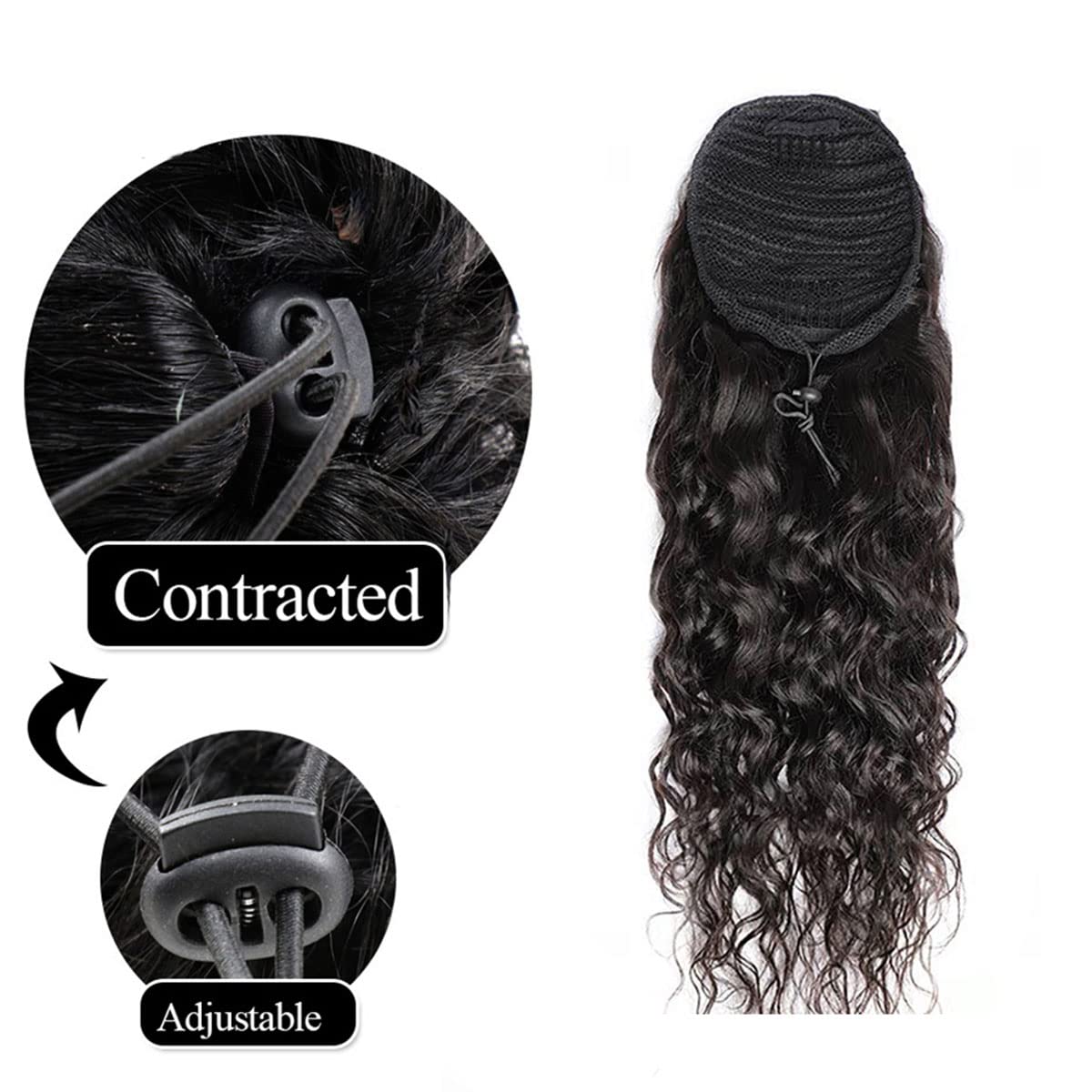 Water Wave Ponytail Human Hair - đánh giá và giá Seamless Clip In Hair Extensions Human Hair