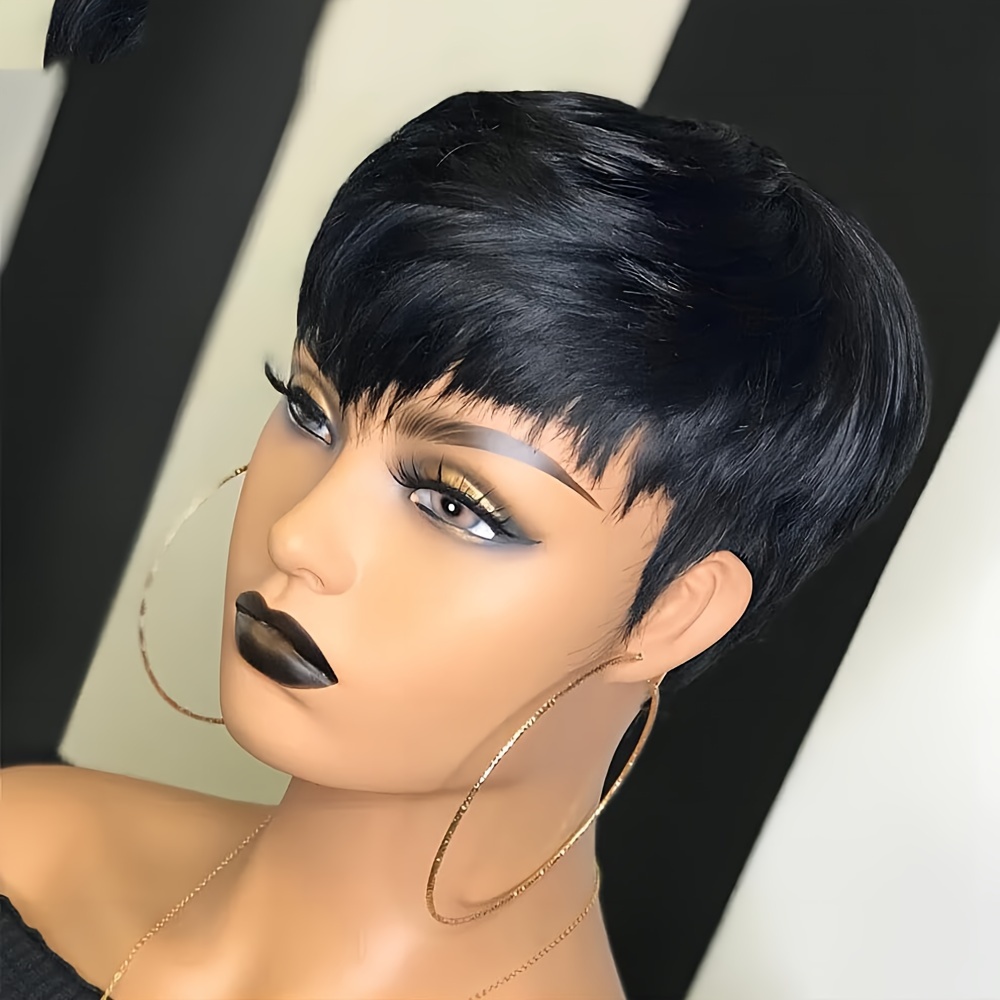 Short Pixie Wig Human Hair Lay - đánh giá và giá Short Pixie Cut Wig Human Hair Cheap