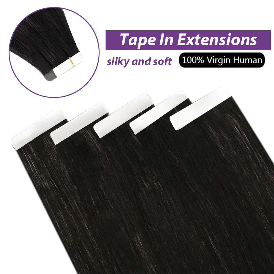 Straight Tape In Hair Extensio - đánh giá và giá Invisible Tape In Extensions Real Hair