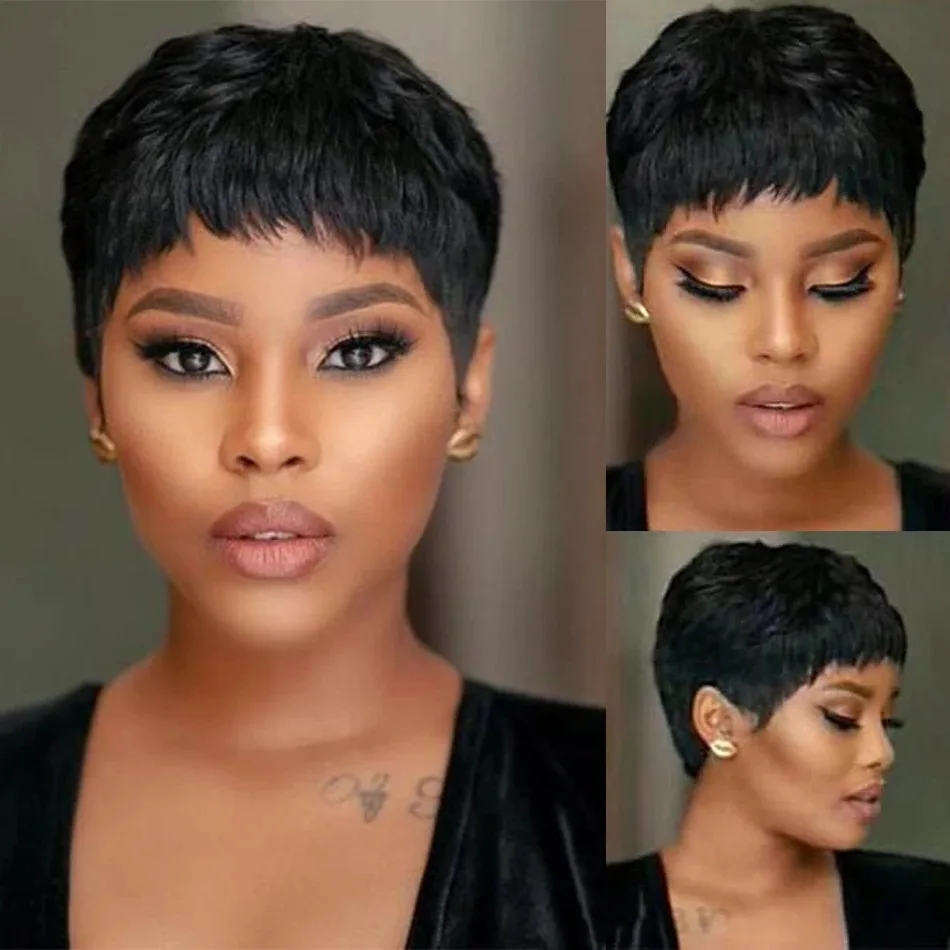 Short Human Hair Wigs Pixie Cu - đánh giá và giá Short Pixie Cut Wig Human Hair Cheap