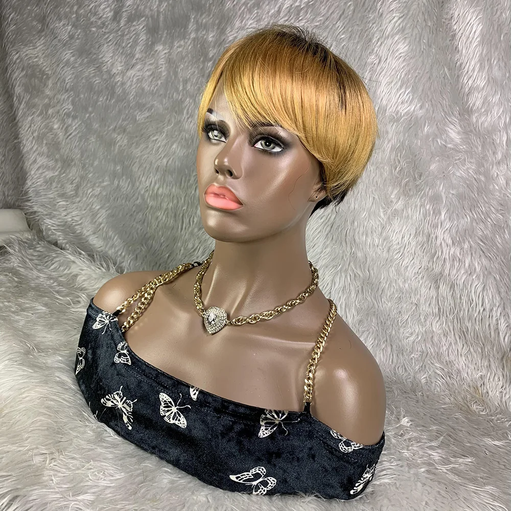 8 Inch Short Remy Hair Wig Bra - đánh giá và giá Short Pixie Cut Wig Human Hair Cheap